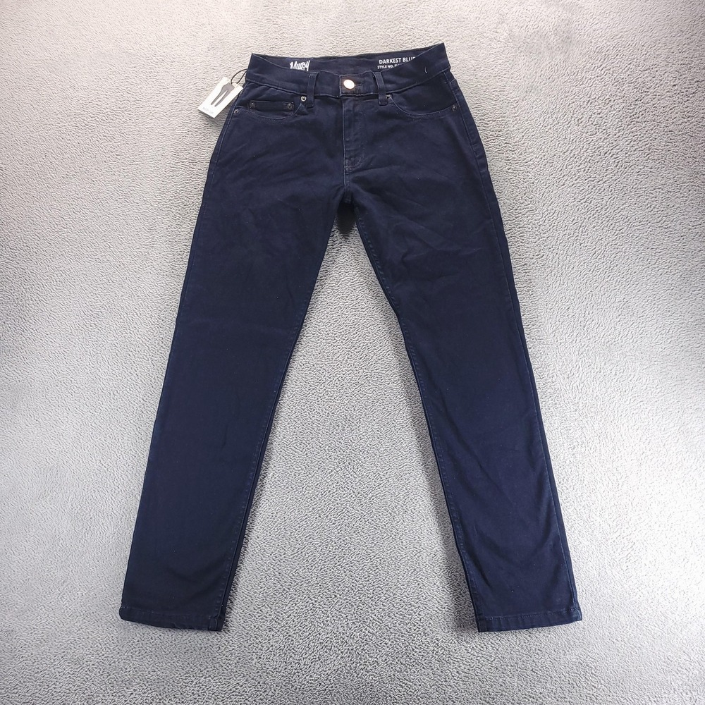 Mugsy Jeans Men 30 Blue Darkest Blues Tapered Stretch Denim FLX5NDB Pockets